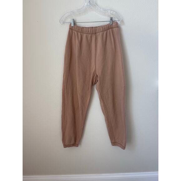Reformation Jeans Classic Jogger Sweatpants in Buff Organic Cotton Size Large - Picture 2 of 6